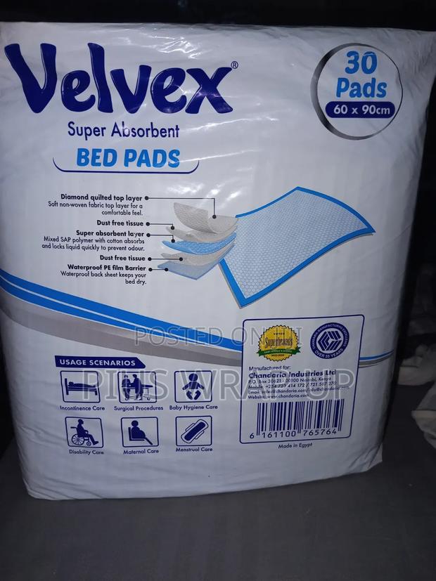 Bed Pads - Velvex Brand 1 Packet Only - thumbnail 3