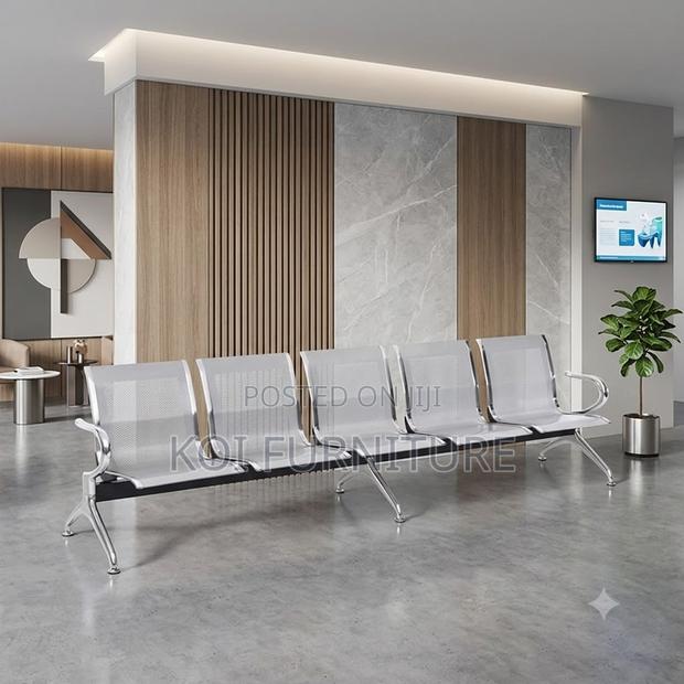 Office Bench; Three Seaters Metallic Office Reception Bench - thumbnail 2