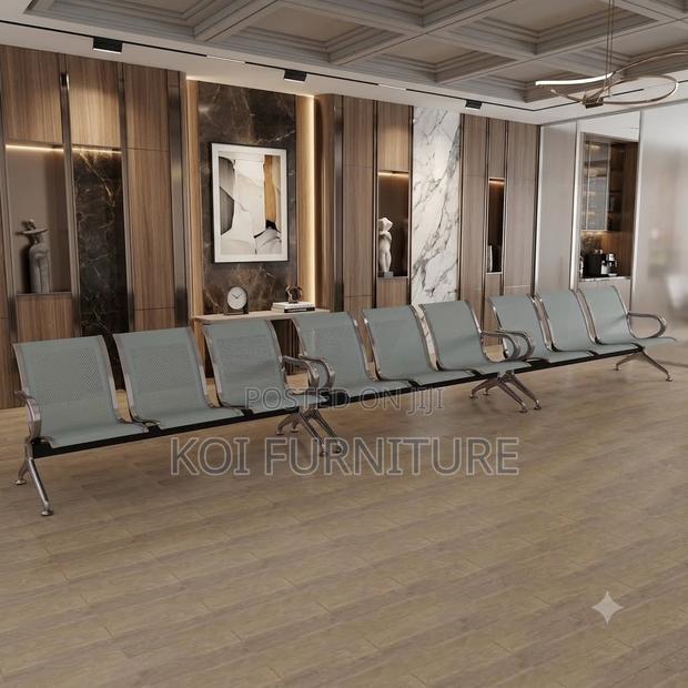 Office Bench; Three Seaters Metallic Office Reception Bench - thumbnail 3