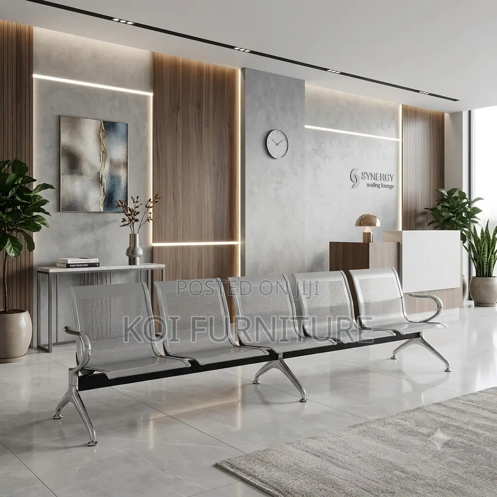 Office Bench; Three Seaters Metallic Office Reception Bench