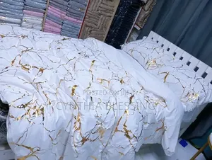 Luxury Gold Marble Foil Texture Duvet Cover Set 