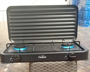 Olelon 2 Burner Gas Stove Cooker With Cover Lid