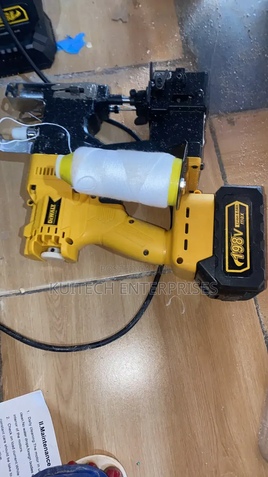 Cordless Bag Closer Machine/ Rechargeable Sack Sealer 2batteries