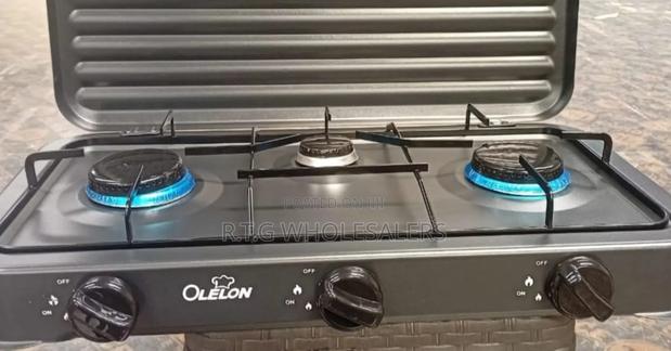 Olelon 3 Burner Table Top Gas Cooker With Lid - main view