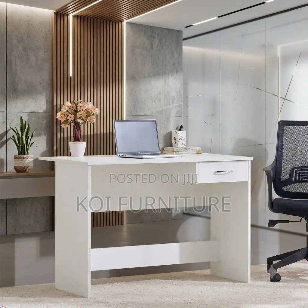 Office Desk; 1.2 Meters White Office Stdy Clericals Desk
