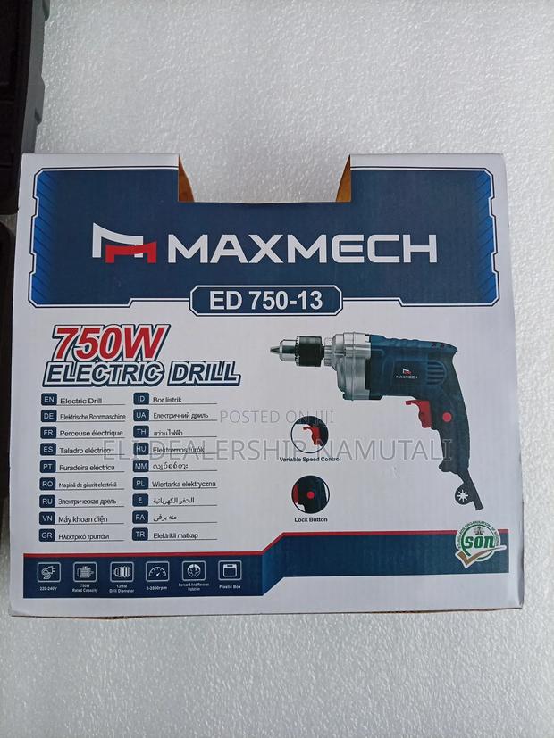 Maxmech 750w Electric Drill 13mm/Heavy Duty Variable Speed Power Drill - thumbnail 2