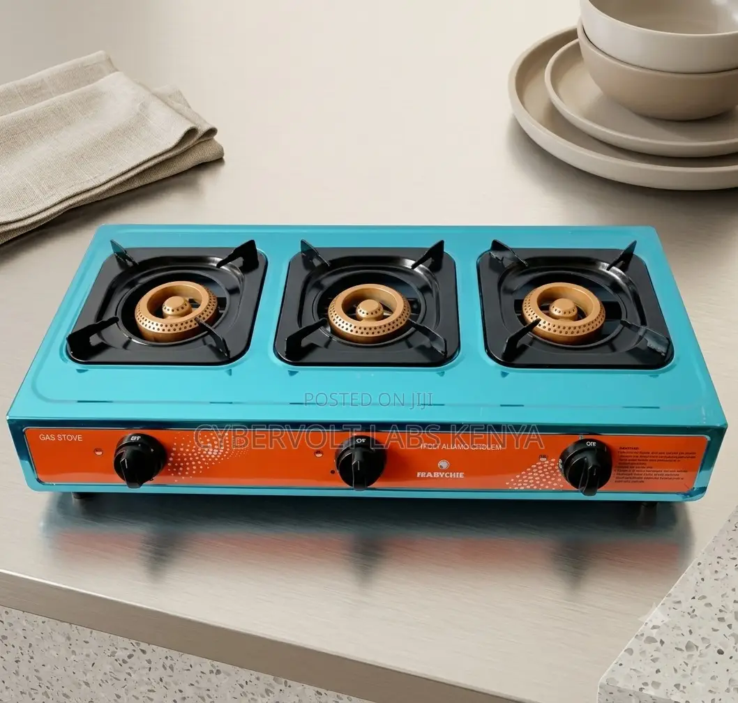 New Rashnik Table Top Gas Stove - 3 Burners - Durable, Efficient