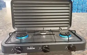 Olelon 3 Burner Gas Stove Cooker With Cover Lid