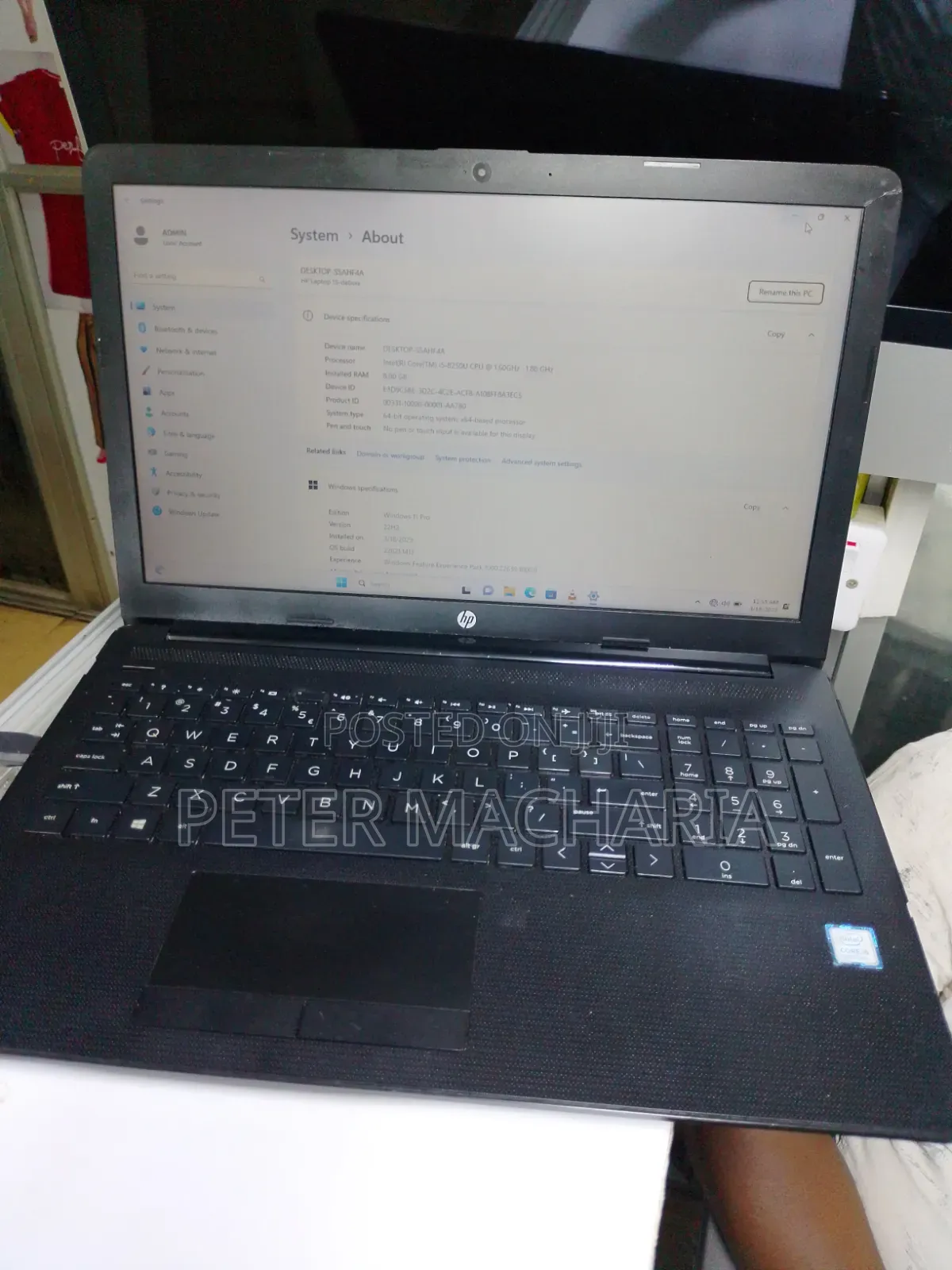 Laptop HP 250 G6 8GB Intel Core i3 HDD+SSD 500GB