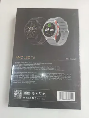 Telzeal Amoled T6 Smart Watch With 2 Pairs Straps.