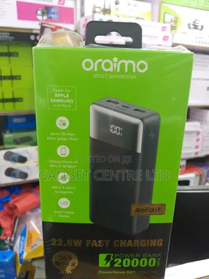 Oraimo 20000 Mah 22.5w Fast Charging Power Bank