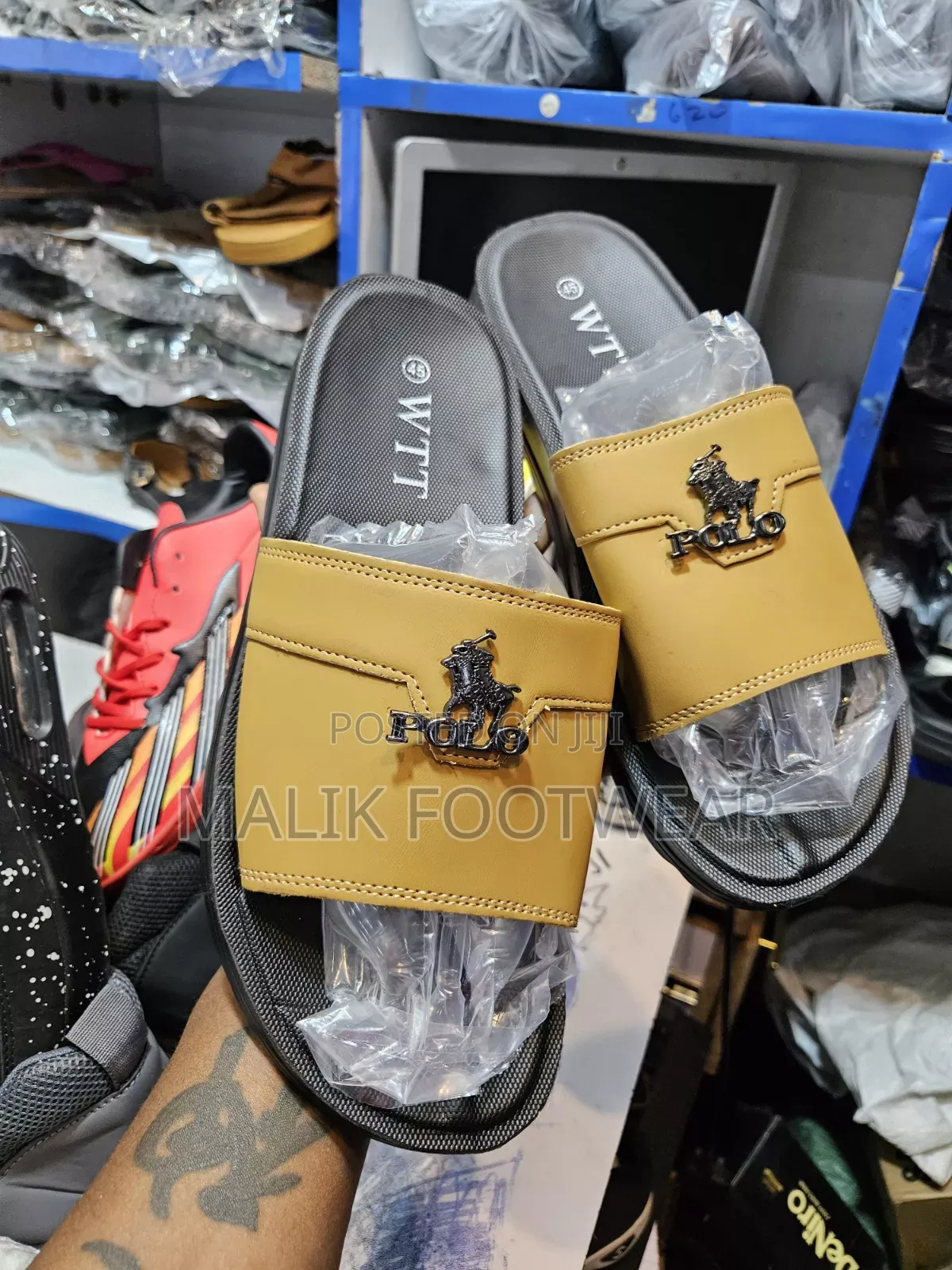 Premium Polo Branded Men's Slides