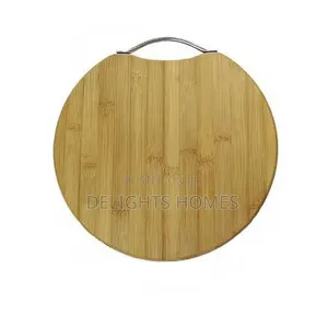 1.8cm Thick 32cm Round Bamboo Chop Board_pa