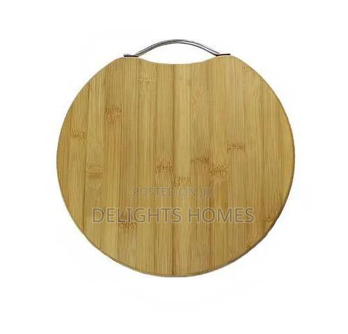 1.8cm Thick 32cm Round Bamboo Chop Board_pa - main view
