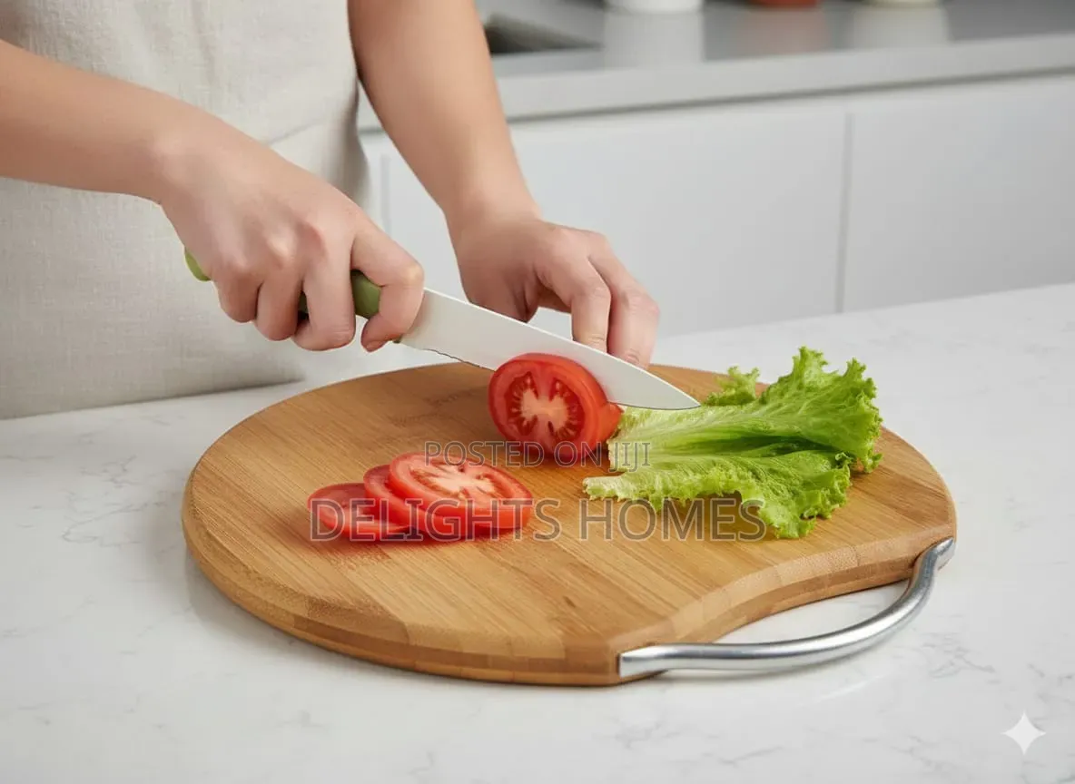 1.8cm Thick 32cm Round Bamboo Chop Board_pa
