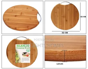 1.8cm Thick 32cm Round Bamboo Chop Board_pa