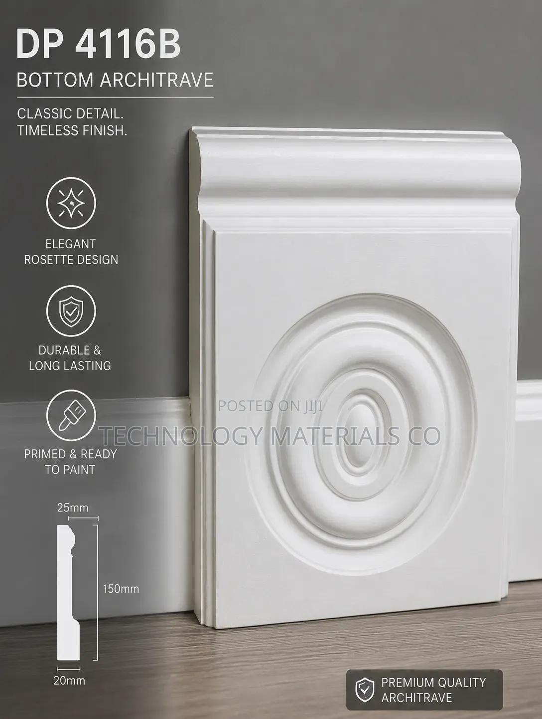 Bottom Architrave | Decorative Door Frame Moulding | Premium Finish