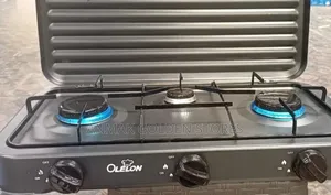 Olelon 3 Burner Gas Stove Cooker With Cover Lid