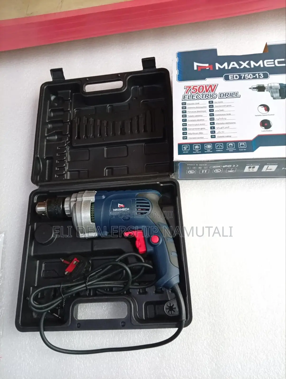 Maxmech Ed750-13 750w Electric Drill With Carry Case/Impact Drill