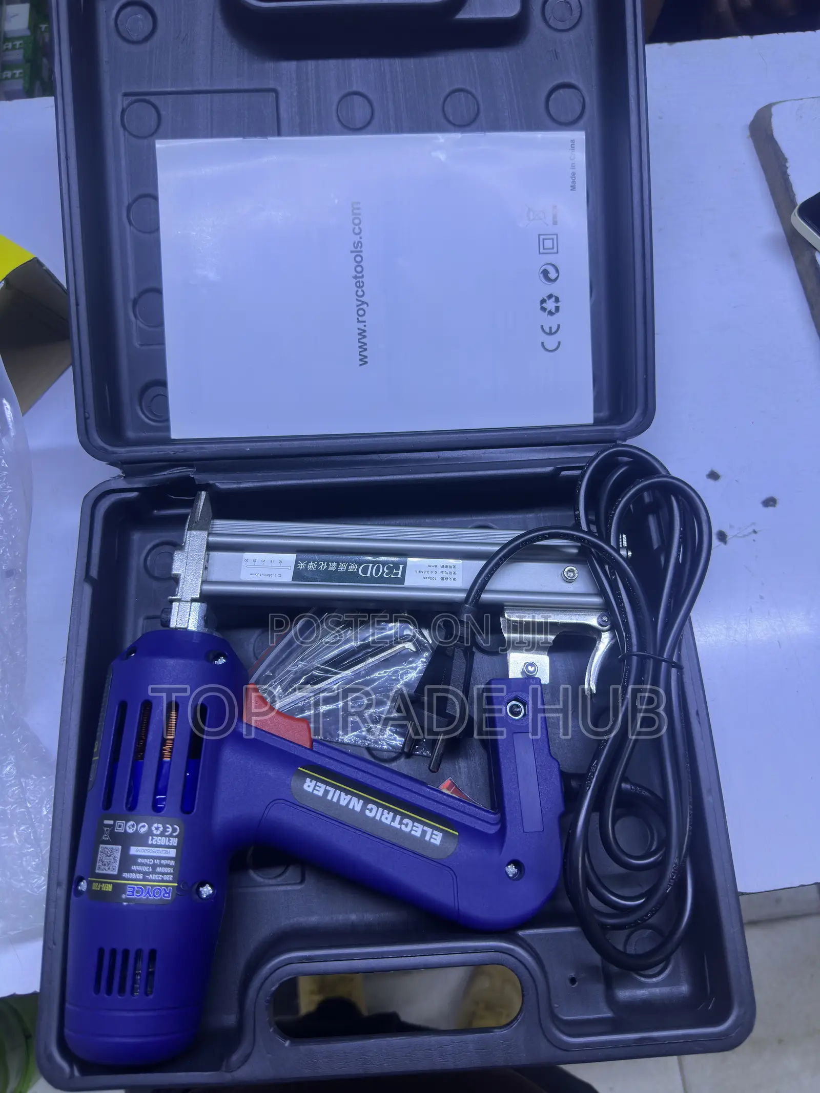 Powerful Royce Electric Air Nailer 1800w (15mm-50mm Nail Length)