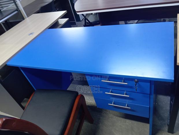 Office Desk : Blue 120cm Home Office Study Desk - thumbnail 2