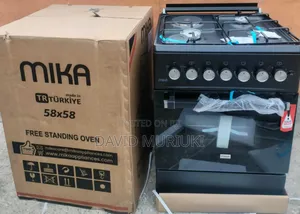 Silver Mika Standing Cooker 58 X 58 3 Gas + 1electric + Electric Oven