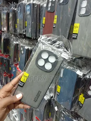 Redmi Note 14 Pro Distinctive Gray Leather-Texture Finish Cover