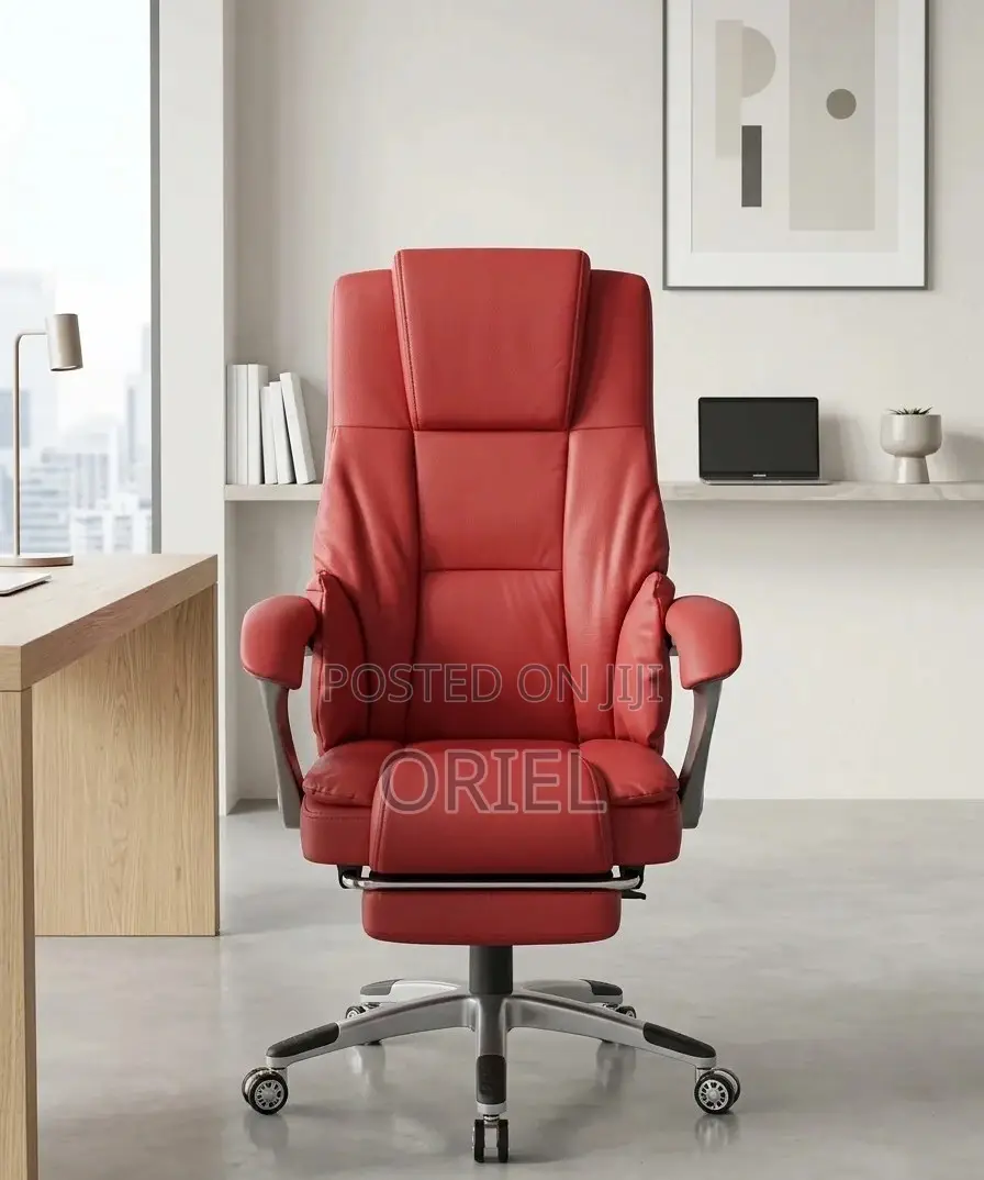 Office Chair : Red Executive Recliner Office Chair With Footrest