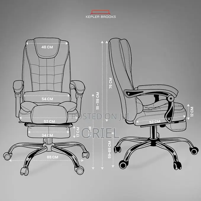 Office Chair : Red Executive Recliner Office Chair With Footrest