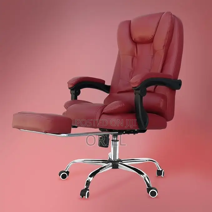 Office Chair : Red Executive Recliner Office Chair With Footrest