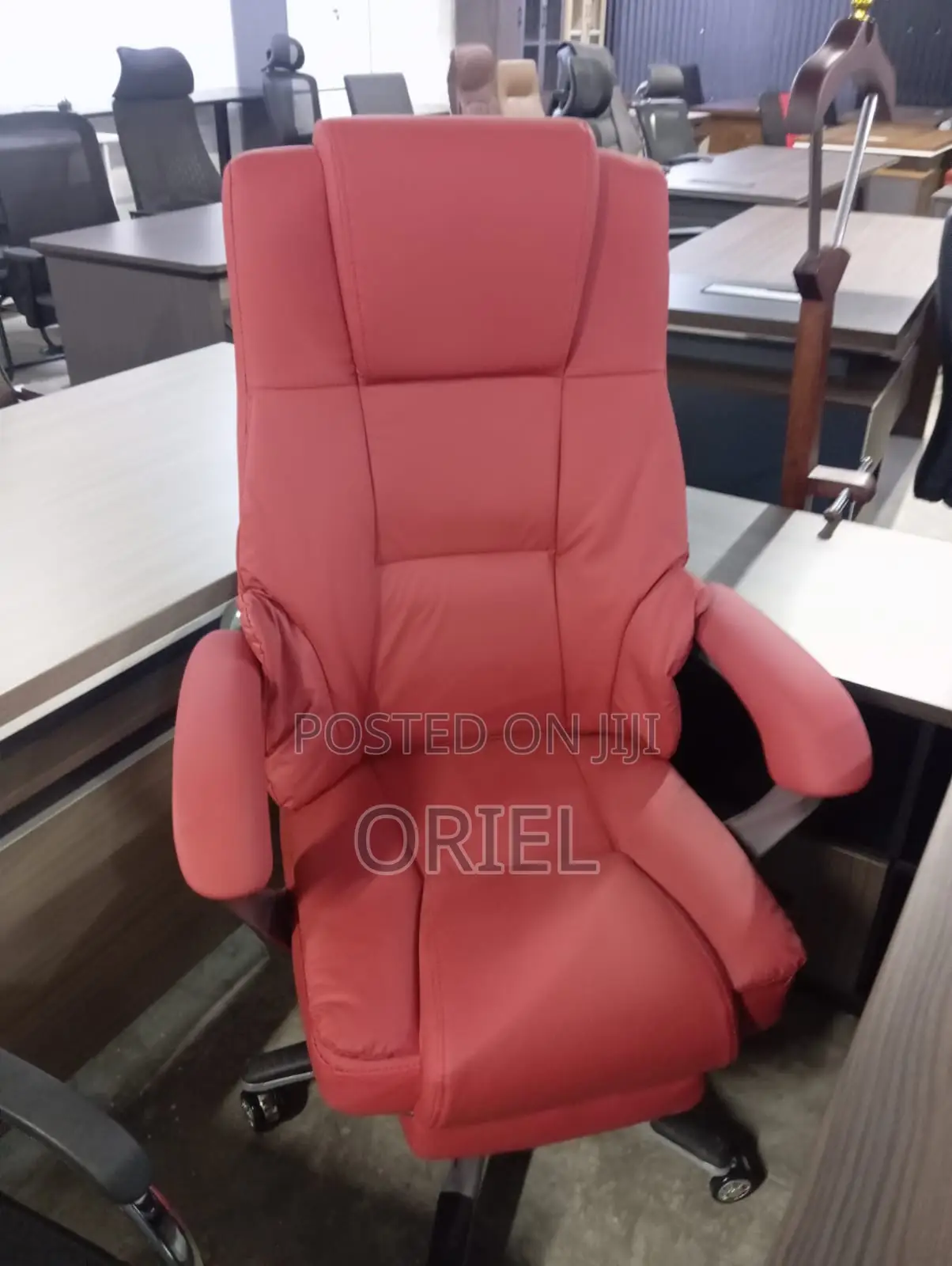 Office Chair : Red Executive Recliner Office Chair With Footrest