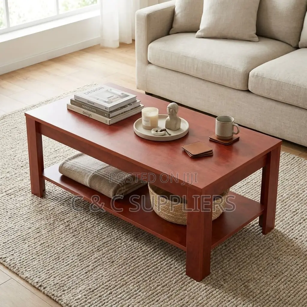 Brown Mahogany Office Coffee Table.