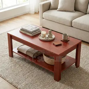 Brown Mahogany Office Coffee Table.