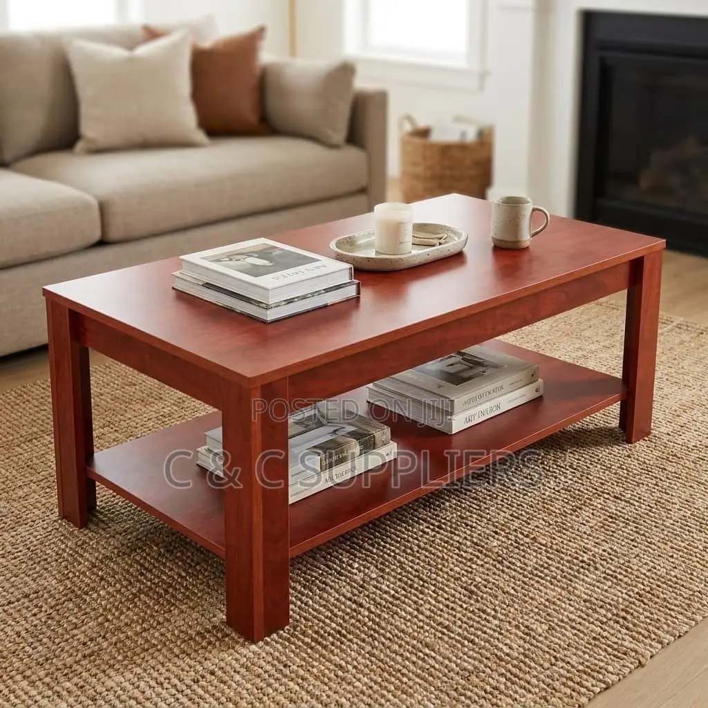 Brown Mahogany Office Coffee Table.