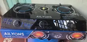 Ailyons 3 Burner Glass Top Gas Cooker Infrared Double Burner