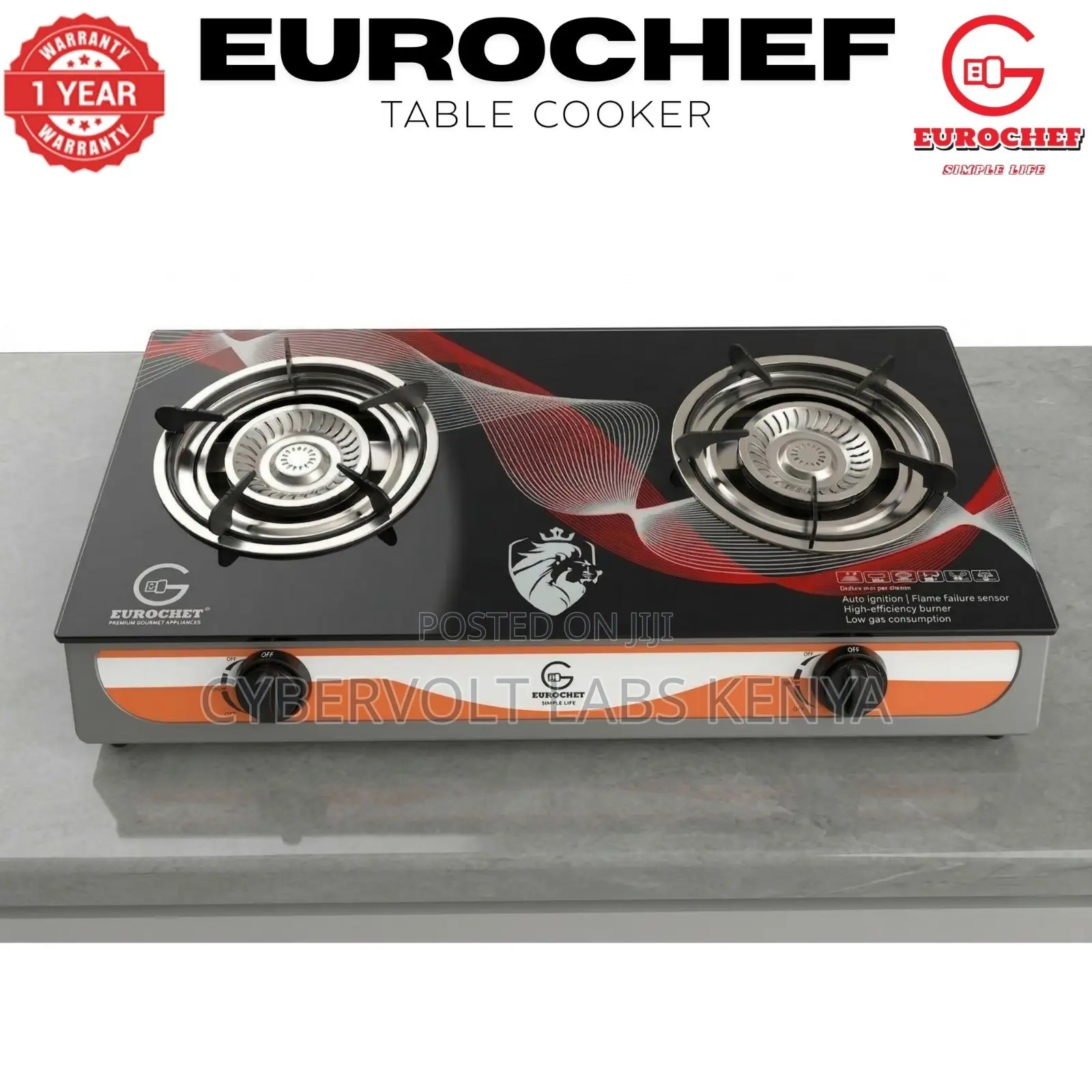Brand New Eurochef 2-Burner Glass Top Table Cooker (St-B002m)
