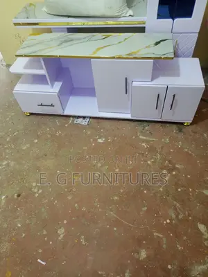 White, Marble Tv Stand