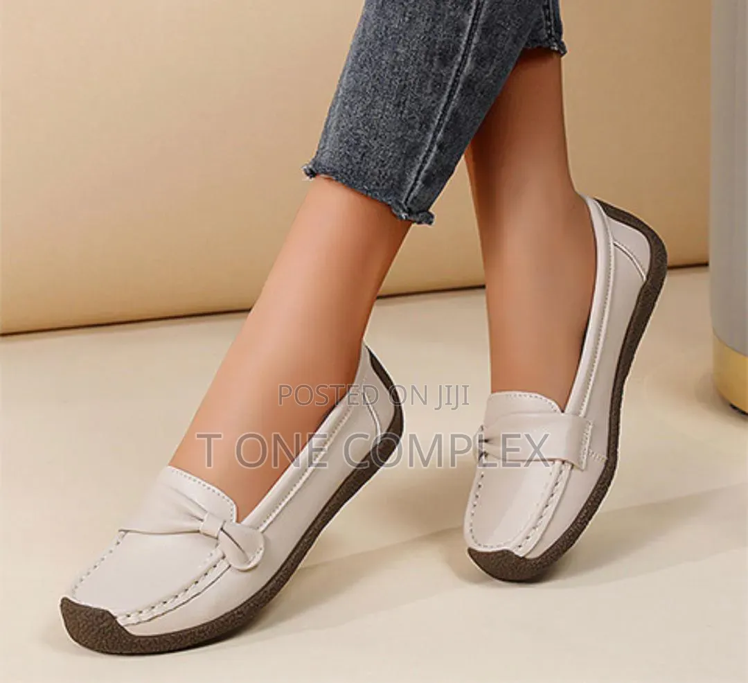 Classy Women Flat Loafers Shoes Soft Sole Black White Grey Blue Brown