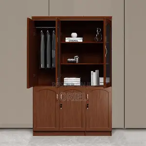 Office Cabinet : 3-Door Mahogany Office Filing Cabinet