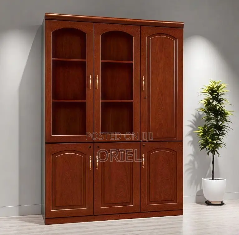 Office Cabinet : 3-Door Mahogany Office Filing Cabinet