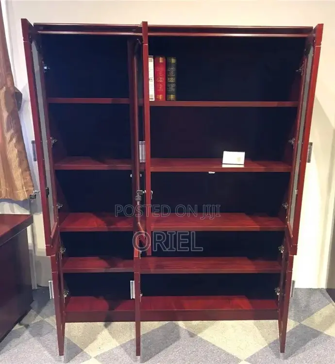 Office Cabinet : 3-Door Mahogany Office Filing Cabinet
