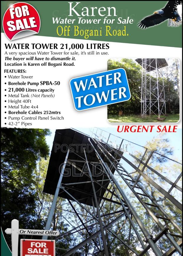 Water Tower for Sale Off Bogani Road in Karen
