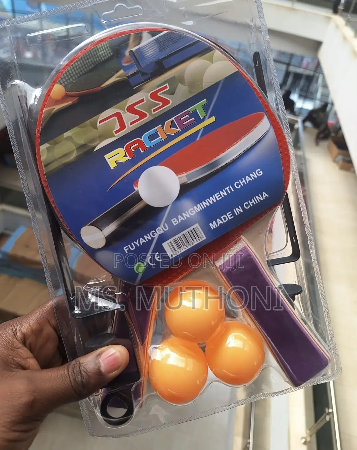 2 Tennis Bats And Three Balls Table Tennis Set