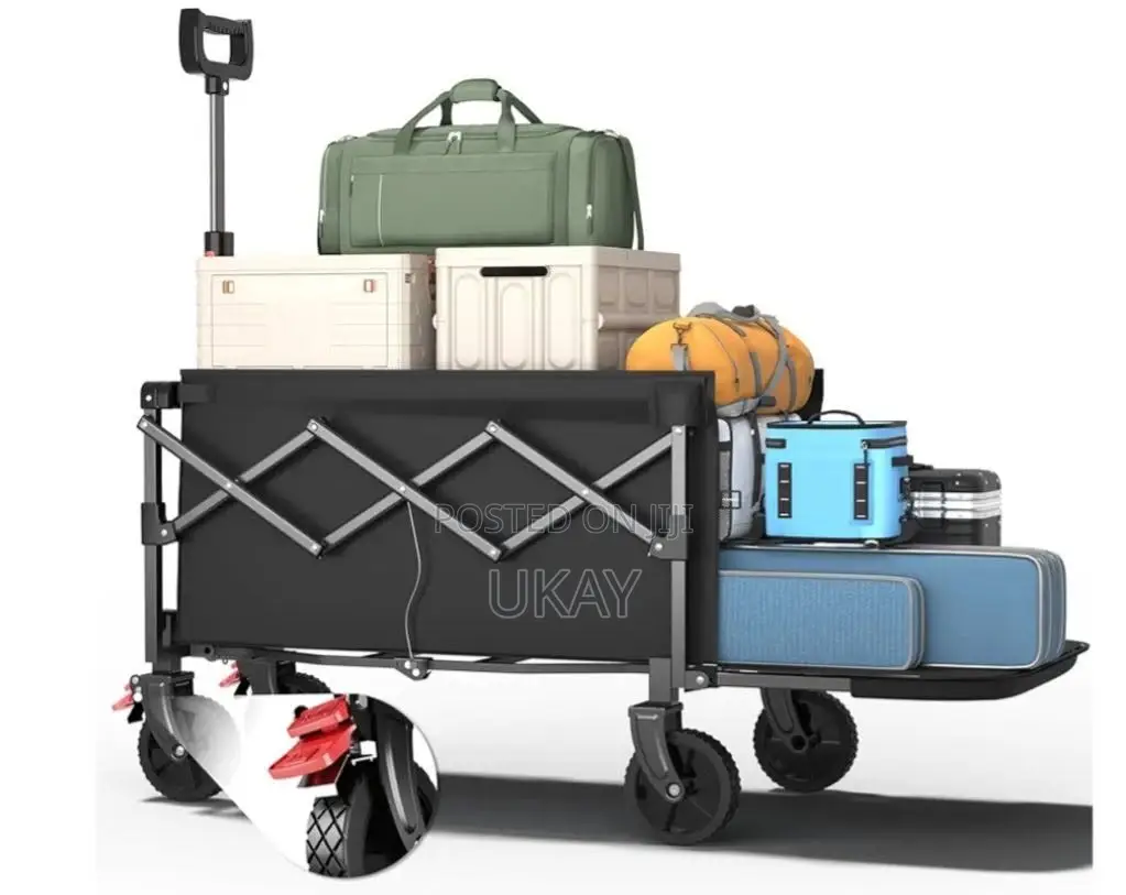 Foldable Shopping Cart, Heavy Duty Collapsible Trolley