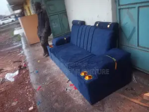 Modern Blue 3 Seater Sofa