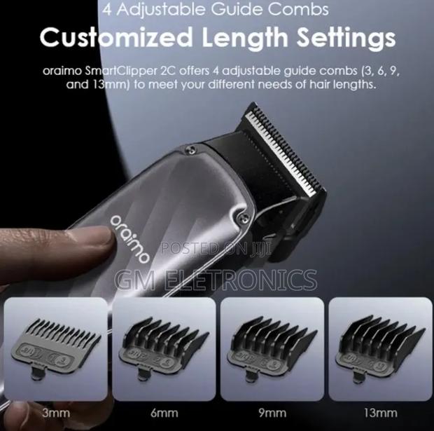 Original Oraimo Smart Clipper 2c With 4 Guide Combs- Opc-Cl30c - thumbnail 2