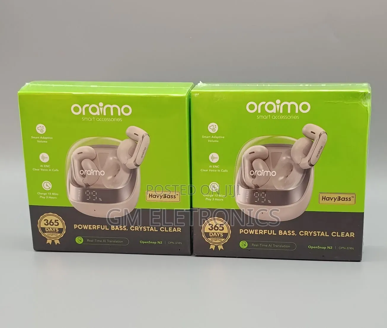 Oraimo Opensnap N2 Quick Charging Deep Bass Open Earbuds