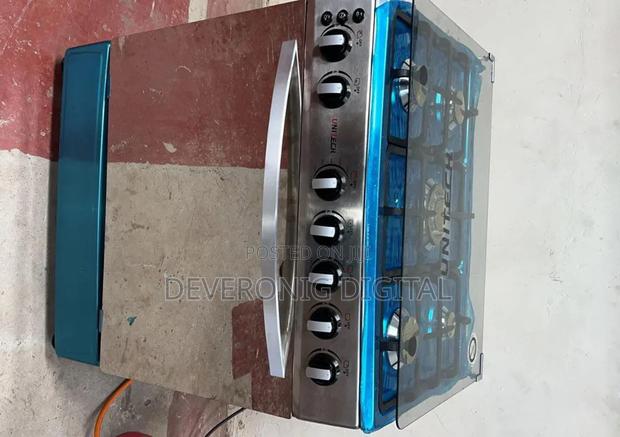 60*90 Unitech 5 Burner Freestanding Full Gas Cooker - thumbnail 2