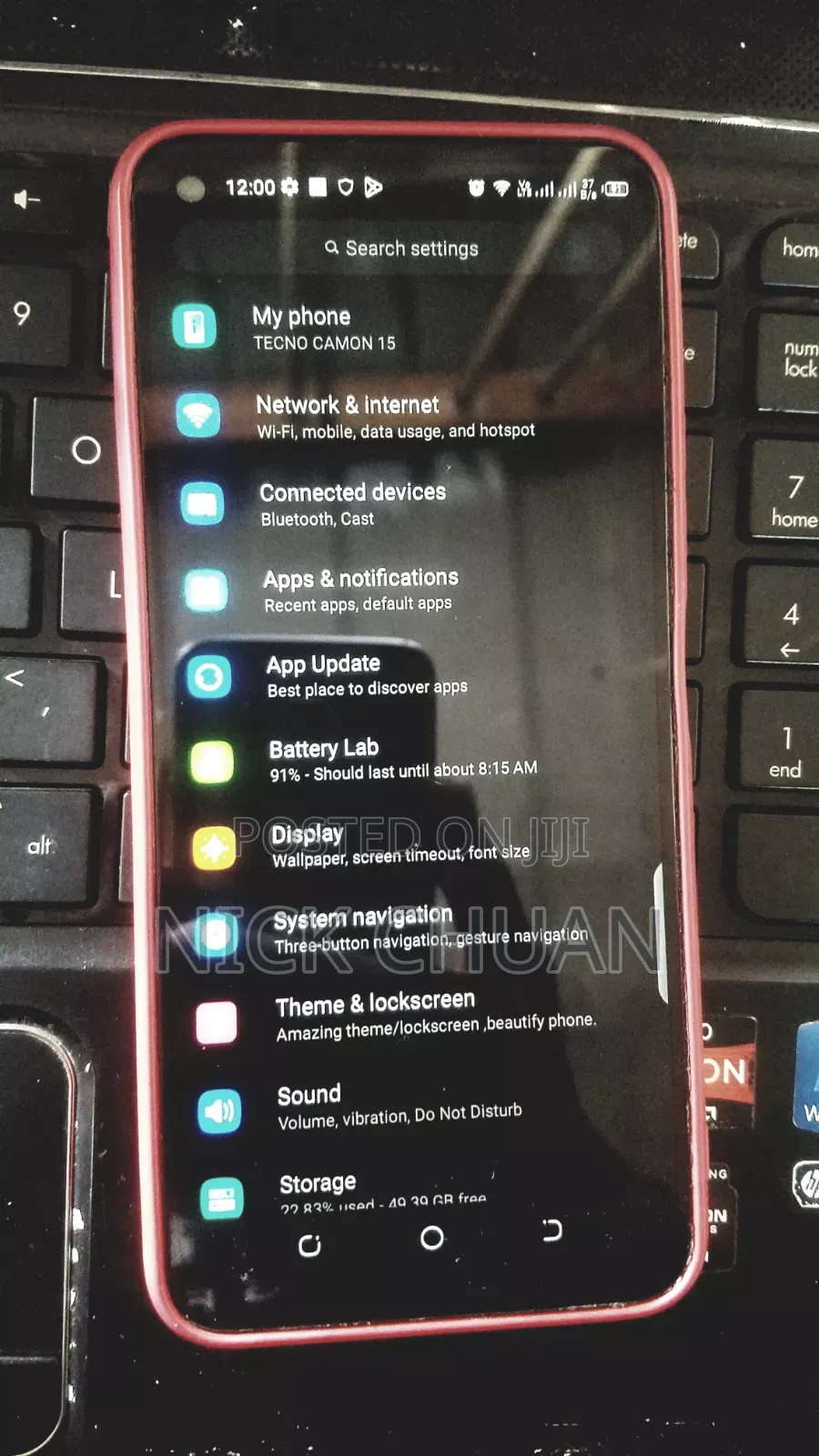 Tecno Camon 15 64 GB Black