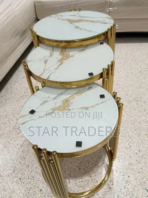 3 in 1 Executive Pure Marble Table
